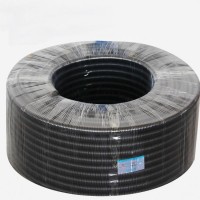 Black Inner Dia 12mm Corrugated Tube Conduit PP Polyethylene Tubing Flexible Pipe